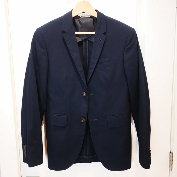 Club Monaco Cotton Navy Blazer - Picture 1 of 8
